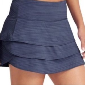 Athleta Blue Stripe Swagger Skort XL